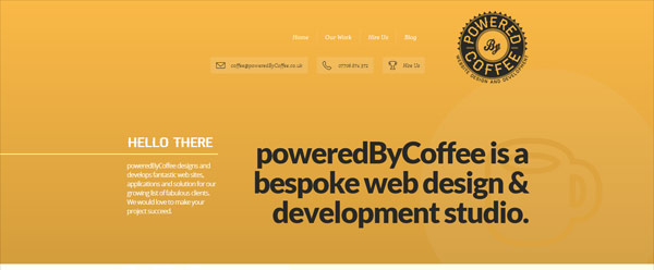 poweredByCoffee Web Site