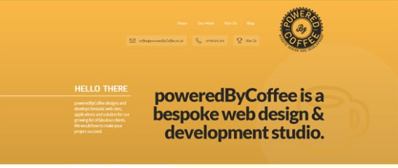 poweredByCoffee Web Site